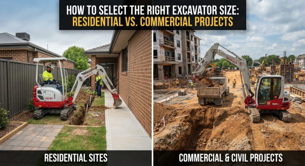 How to select the right excavator size