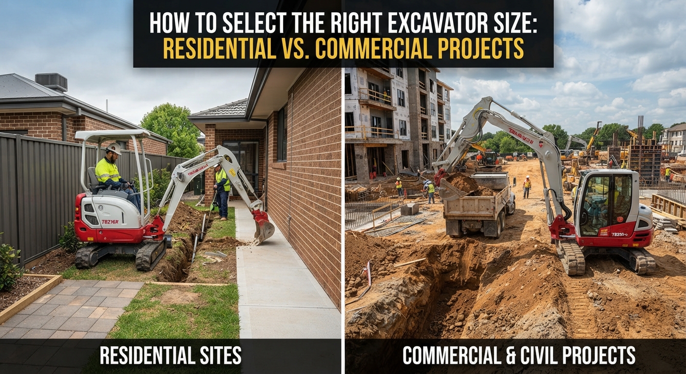 How to select the right excavator size